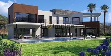 Villa moderne de nouvelle construction avec piscine et terrain