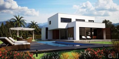 Modern new build villa with plot and pool